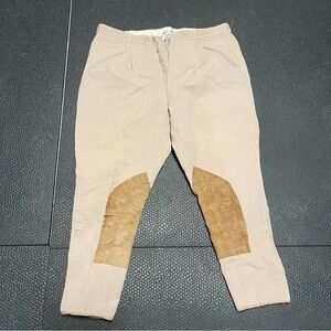 Tan and Brown Chino Pants with Reinforced Knee Patches
